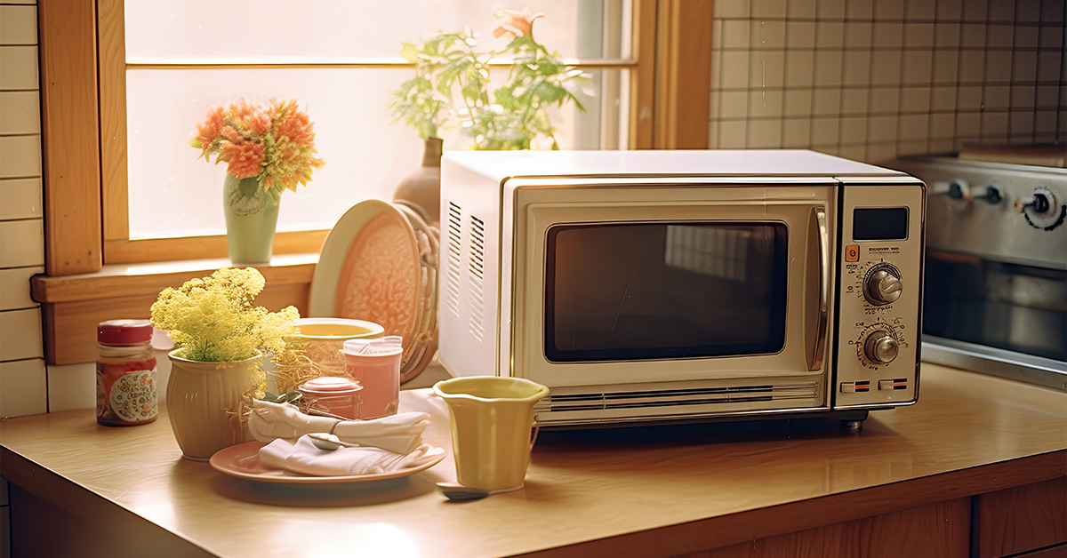 A microwave set to defrost, from Amberly Neese's blog post on pride
