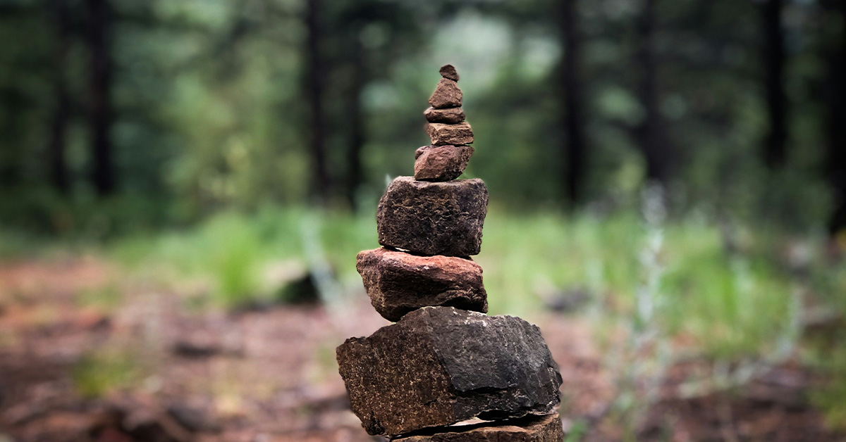 A stack of stones representing an Ebenezer, from Amberly Neese's blog post